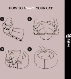 District 70 MAZE 3-in-1 Opvouwbare Kartonnen Kattenmand - Inclusief Catnip Balletje - Voor Slapen, Spelen En Krabben! -Hondenbenodigdheden Winkel 1083x1200