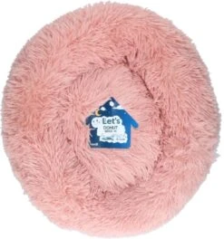 Let's Sleep Donut Mand 60 Cm Roze -Hondenbenodigdheden Winkel 1121x1200 1