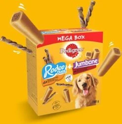 Pedigree Megabox Hondensnacks - 24 X Rodeo En 4 X Jumbone - 780 Gr -Hondenbenodigdheden Winkel 1183x1200
