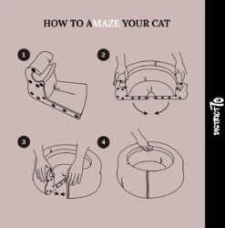 District 70 MAZE 3-in-1 Opvouwbare Kartonnen Kattenmand - Inclusief Catnip Balletje - Voor Slapen, Spelen En Krabben! -Hondenbenodigdheden Winkel 1184x1200 2