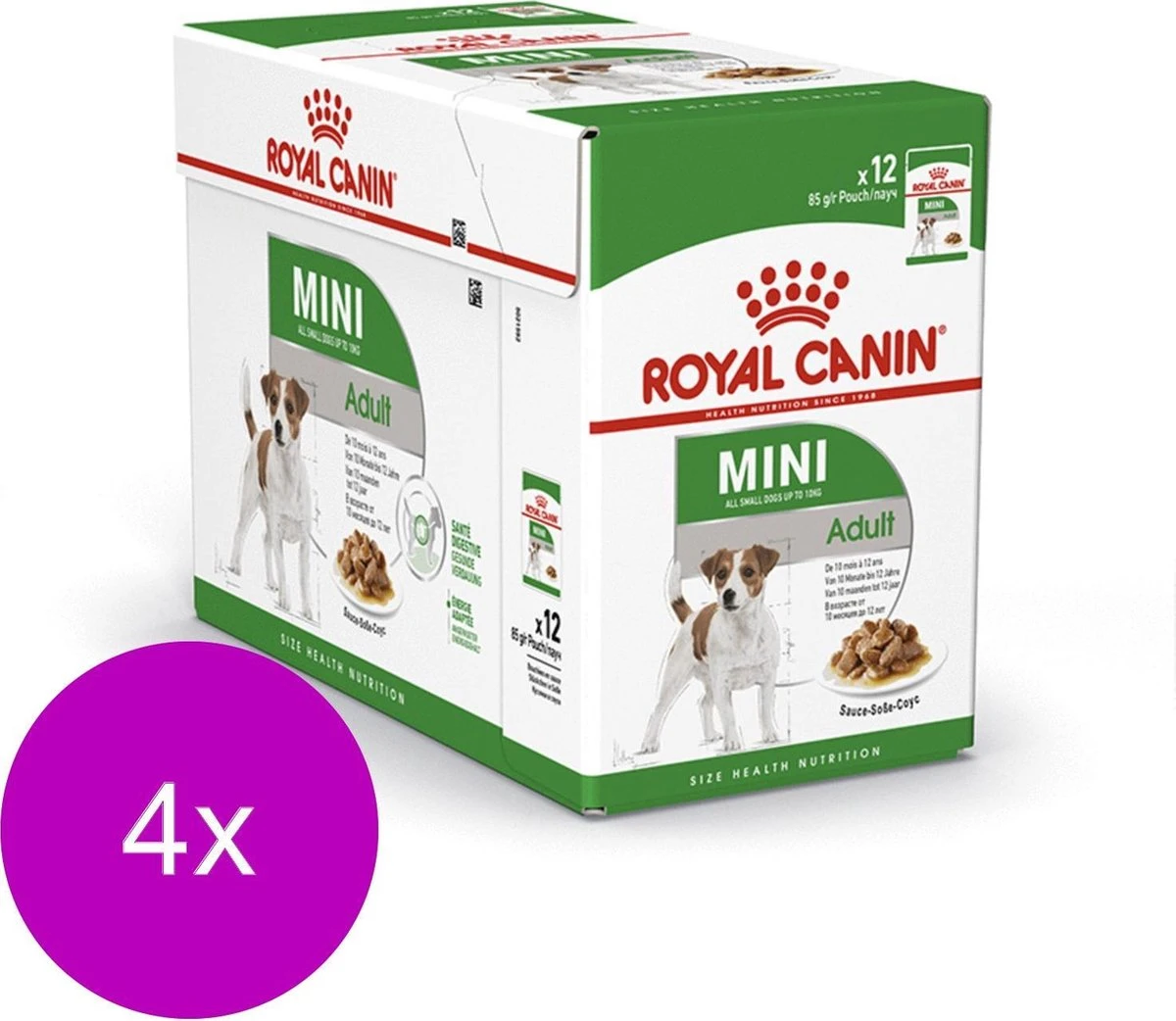 Royal Canin Shn Mini Adult Pouch - Hondenvoer - 4 X 12 X 85 G 1 Royal Canin Shn Mini Adult Pouch - Hondenvoer - 4 X 12 X 85 G