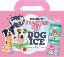 Smoofl Honden Lekkernij - Starter Kit Om Je Eigen Honden Ijs Te Maken, Kit Met 2 Ijsmixen Voor Honden, Pindakaas En Aardbei Smaak, Een Pootvormige Silicone Vorm - Voor 4 Hondenijsjes -Hondenbenodigdheden Winkel 1200x1082 1