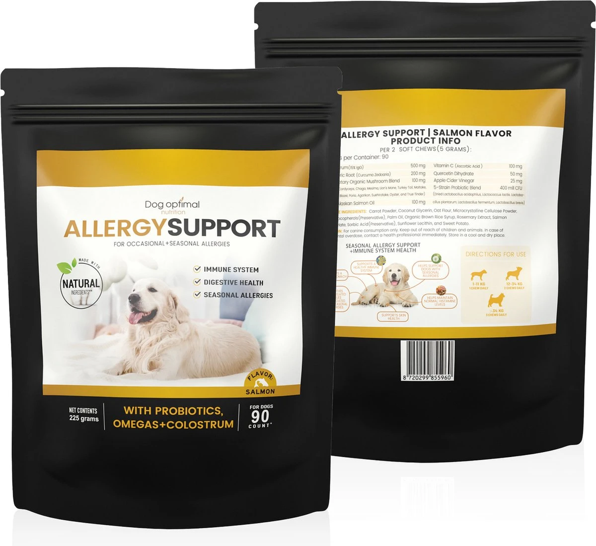 DOG OPTIMAL ALLERGY SUPPORT 90 Stuks - Allergie - Honden - Hondensnacks - Hondenkoekjes - Hondensupplementen - Honden - Puppy - Hondenvoeding - Weerstand - Supplement 7 DOG OPTIMAL ALLERGY SUPPORT 90 Stuks - Allergie - Honden - Hondensnacks - Hondenkoekjes - Hondensupplementen - Honden - Puppy - Hondenvoeding - Weerstand - Supplement - Afbeelding 7