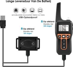 Anti Blafband EN Trainingshalsband In 1 - UNIEK SYSTEEM - 1000m Bereik - 100 Levels -Hondenbenodigdheden Winkel 1200x1101