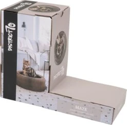 District 70 MAZE 3-in-1 Opvouwbare Kartonnen Kattenmand - Inclusief Catnip Balletje - Voor Slapen, Spelen En Krabben! -Hondenbenodigdheden Winkel 1200x1180 3