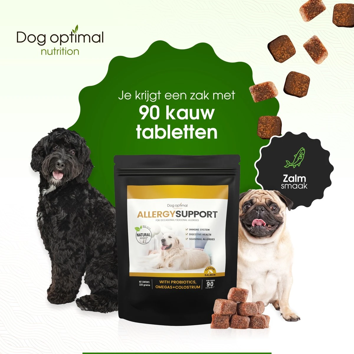 DOG OPTIMAL ALLERGY SUPPORT 90 Stuks - Allergie - Honden - Hondensnacks - Hondenkoekjes - Hondensupplementen - Honden - Puppy - Hondenvoeding - Weerstand - Supplement 8 DOG OPTIMAL ALLERGY SUPPORT 90 Stuks - Allergie - Honden - Hondensnacks - Hondenkoekjes - Hondensupplementen - Honden - Puppy - Hondenvoeding - Weerstand - Supplement - Afbeelding 8