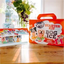 Smoofl Honden Lekkernij - Starter Kit Om Je Eigen Honden Ijs Te Maken, Kit Met 2 Ijsmixen Voor Honden, Pindakaas En Aardbei Smaak, Een Pootvormige Silicone Vorm - Voor 4 Hondenijsjes -Hondenbenodigdheden Winkel 1200x1200 129