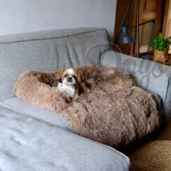 Dogs&Co Zachte Fluffy Hondenmat Voor Bank Maat S Khaki 75x75cm - HONDENMAND -Hondenbenodigdheden Winkel 1200x1200 169