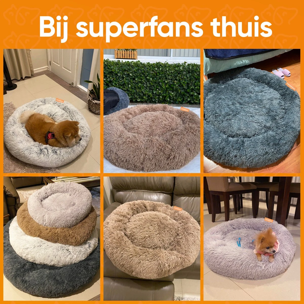 Happysnoots Hondenmand Met Rits - 80cm - Hondenbed - Donut Dog Bed - Fluffy - Grijs - Wasbaar 7 Happysnoots Hondenmand Met Rits - 80cm - Hondenbed - Donut Dog Bed - Fluffy - Grijs - Wasbaar - Afbeelding 7