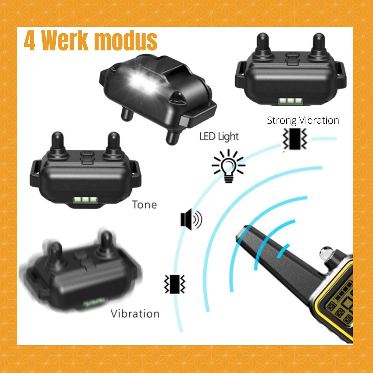 W&Z® Anti Blafband Inclusief Afstandsbediening- 3-60KG - Diervriendelijk - Zonder Schok - Vibratie/Audio/Licht - Anti Blaf Band - Water Bestendig 5 W&Z® Anti Blafband Inclusief Afstandsbediening- 3-60KG - Diervriendelijk - Zonder Schok - Vibratie/Audio/Licht - Anti Blaf Band - Water Bestendig - Afbeelding 5