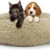 Behave Donut Hondenmand - Hondenkussen - Hondenbed - Kattenmand - Fluffy - Donut - 50cm - Beige