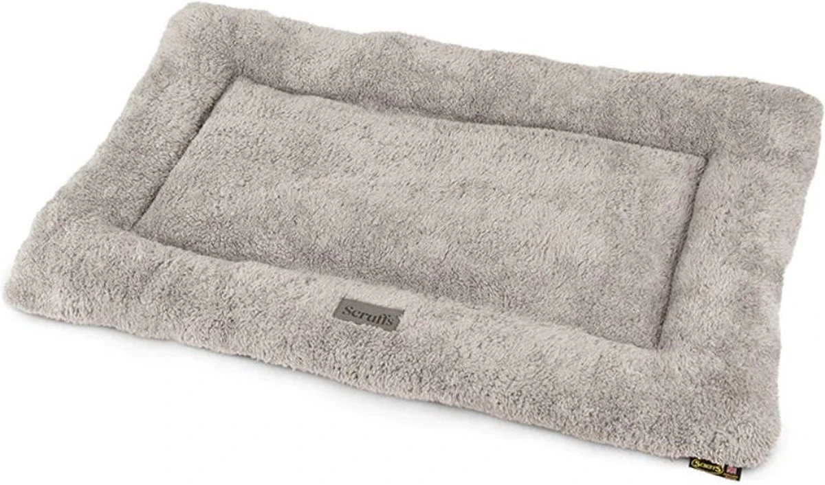 Scruffs Cosy Benchkussen - Superzacht Hondenkussen Met Anti-slip Onderkant - Imitatie Suède - Grijs - M - 90 X 60 Cm