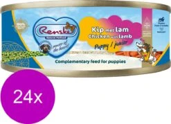 24x Renske Blik Vers Gestoomd Complete Menu Puppy Kip - Lam 95 Gr -Hondenbenodigdheden Winkel 1200x868