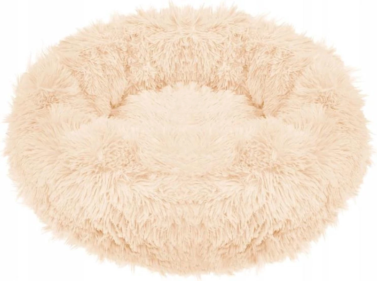 Springos Hondenmand | Superzacht En Luxe | Wasbaar | Donut | Fluffy | Hondenkussen |40 CM | Ecru 1 Springos Hondenmand | Superzacht En Luxe | Wasbaar | Donut | Fluffy | Hondenkussen |40 CM | Ecru