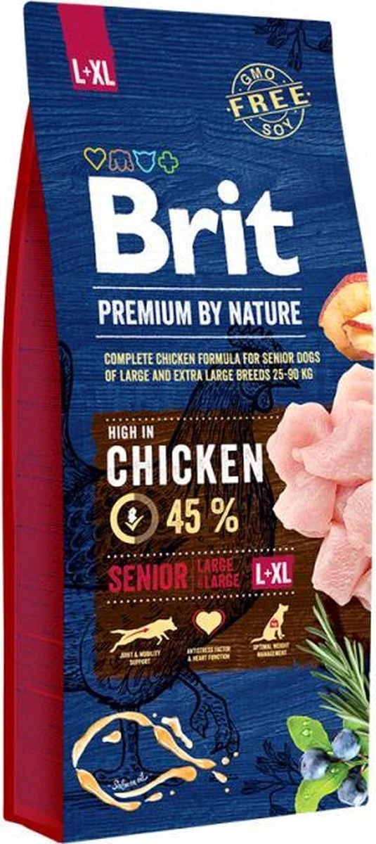 Brit Premium By Nature Hondenvoer Senior L/XL 15 Kg - Hond 2 Brit Premium By Nature Hondenvoer Senior L/XL 15 Kg - Hond - Afbeelding 2