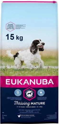 Eukanuba Dog Mature & Senior - Medium Breed - Kip - Hondenvoer - 15 Kg -Hondenbenodigdheden Winkel 577x1200 1