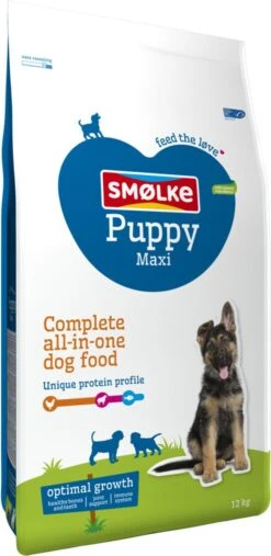 Smolke Puppy Maxi - Kip - Puppyvoer - 12 Kg -Hondenbenodigdheden Winkel 585x1200