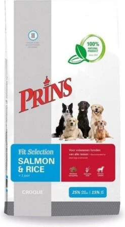 Prins Fit Selection Zalm/Rijst - 15 KG -Hondenbenodigdheden Winkel 658x1200