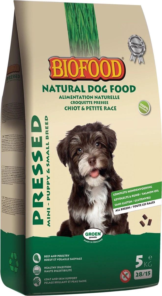 Biofood Geperst Puppy En Kleine Rassen - Hondenvoer - 5 Kg 6 Biofood Geperst Puppy En Kleine Rassen - Hondenvoer - 5 Kg - Afbeelding 6