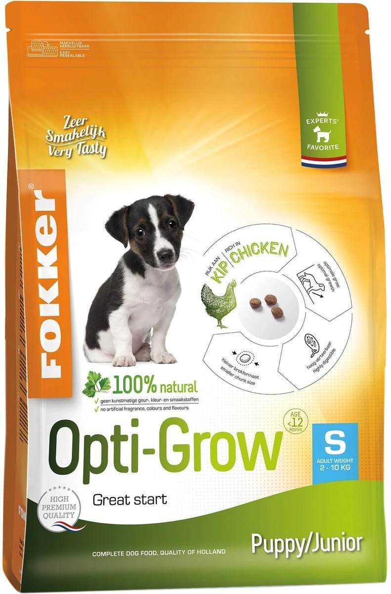 Fokker Dog Opti-Grow S Kip - Hondenvoer - 2.5 Kg 10 Fokker Dog Opti-Grow S Kip - Hondenvoer - 2.5 Kg - Afbeelding 10