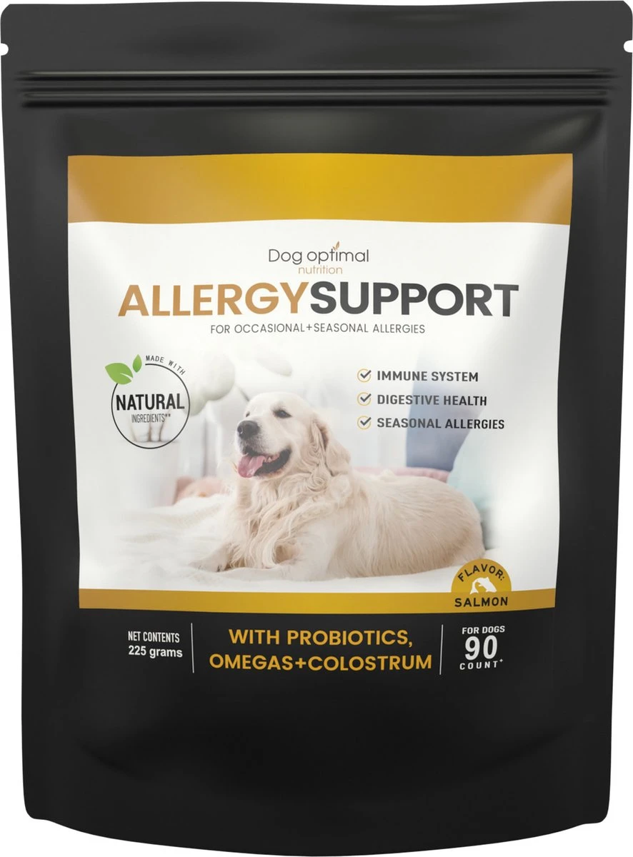 DOG OPTIMAL ALLERGY SUPPORT 90 Stuks - Allergie - Honden - Hondensnacks - Hondenkoekjes - Hondensupplementen - Honden - Puppy - Hondenvoeding - Weerstand - Supplement 1 DOG OPTIMAL ALLERGY SUPPORT 90 Stuks - Allergie - Honden - Hondensnacks - Hondenkoekjes - Hondensupplementen - Honden - Puppy - Hondenvoeding - Weerstand - Supplement