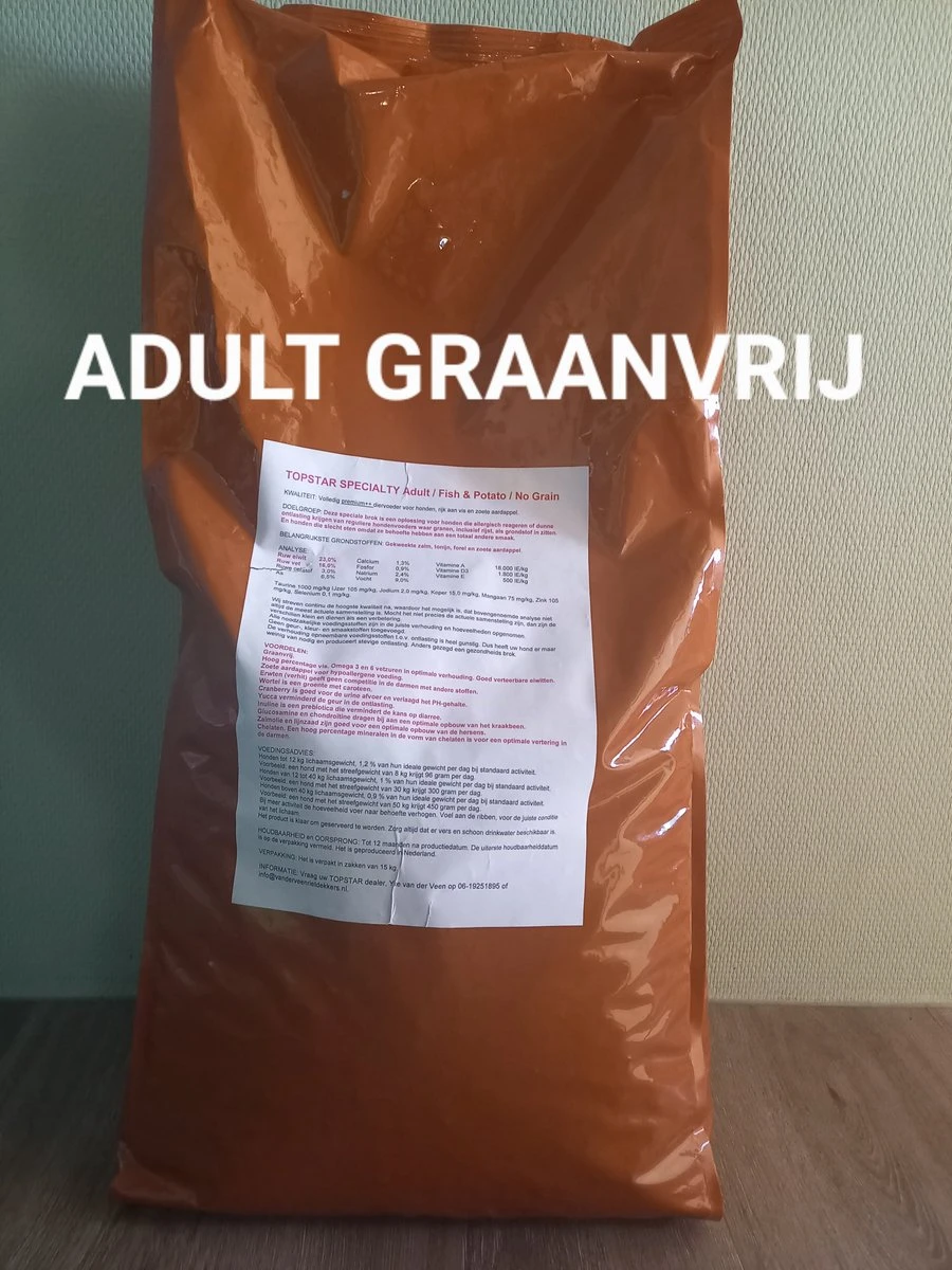 Topstar Specialty Fish & Potato No Grain Adult 15 Kg 1 Topstar Specialty Fish & Potato No Grain Adult 15 Kg