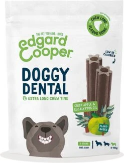 Edgard & Cooper Doggy Dental Sticks Appel - Eucalyptusolie Medium -Hondenbenodigdheden Winkel 911x1200 1