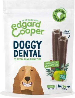 Edgard & Cooper Doggy Dental Sticks Appel - Eucalyptusolie Medium -Hondenbenodigdheden Winkel 913x1200 2